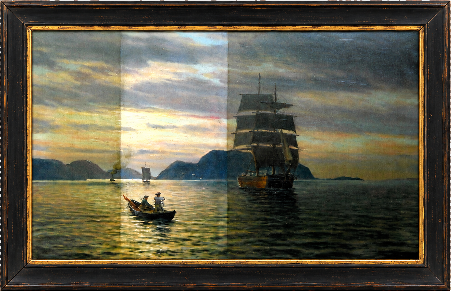 Marine painting during cleaning treatment in a complete period frame
